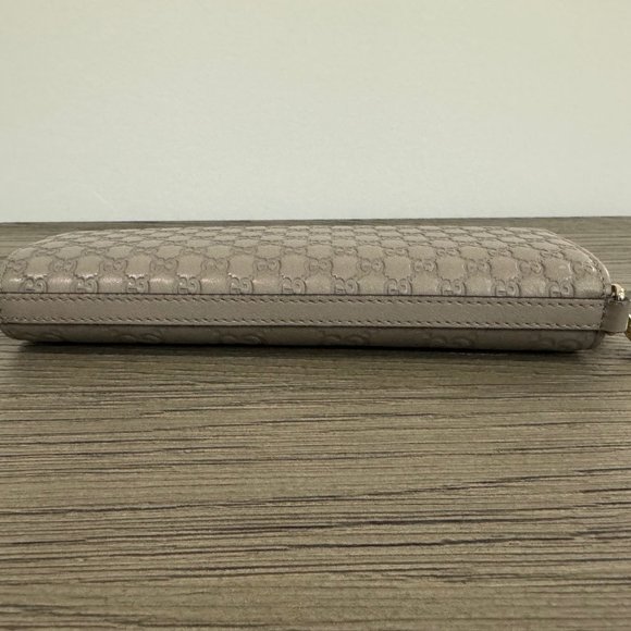 GUCCI Grey Monogrammed Leather Wallet - Picture 5 of 10